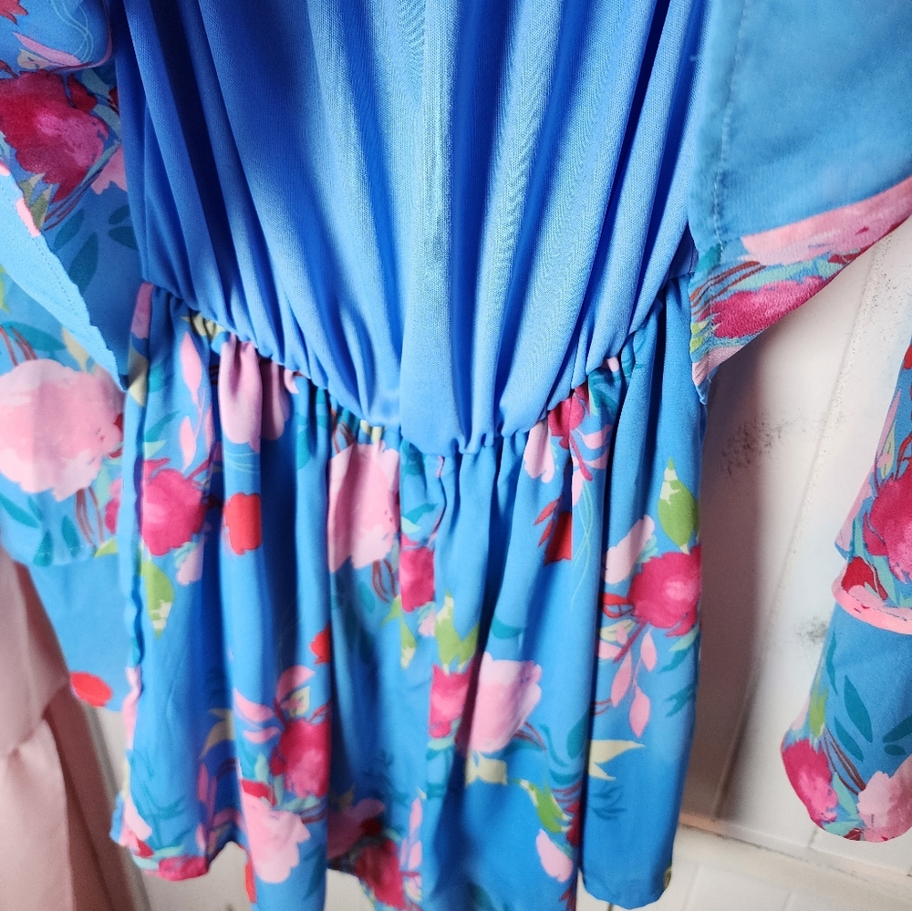 ☀️ Summer Clearance Sale! Pink Lily Floral Romper - Picture 4 of 9